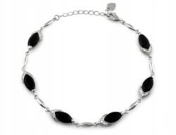 Lovrin Ródiummal bevont ezüst karkötő fekete cirkóniákkal, súlya 6, 11g, 925-ös finomságú (60883413)