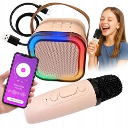 Lewer Karaoke Szett Mikrofon Bluetooth Vezeték Nélküli Hangszóró Gyerekeknek Usb (Zestaw do karaoke - mikrofon + głośnik)