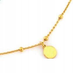 Lovrin Ezüstözött, aranyozott 925-ös nyaklánc Lapkával És Golyóval, medálokkal ajándék (LOVRIN 65709)