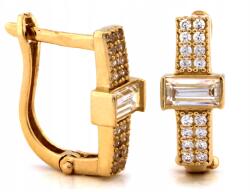 Lovrin Arany fülbevaló 585 14k cirkónia kövekkel 2.40g angol kapcsos női (43798562)