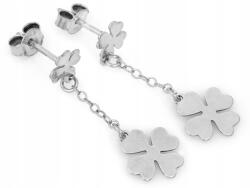 Lovrin 925-ös ezüst fülbevaló lóherével, 1, 28g, akasztós, ajándéknak