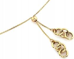 Lovrin Arany nyaklánc 585 dupla, hosszú medállal r45, ajándékba, divatos minta, 14k (Lovrin)