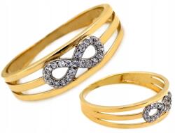 Lovrin Elegáns, 585-ös arany gyűrű végtelen jellel és cirkónia kövekkel, 1, 58g