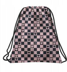 BackUP Cipőzsák Wf BackUP Axolot Heart sakktábla iskolai Zsinóros Hátizsák (WOB7A15)