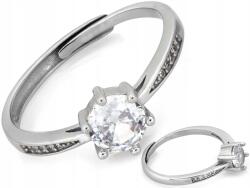 Lovrin Ezüst gyűrű 925 nagy cirkónia kővel, 19-es méret, 2, 32g súly (62127161)