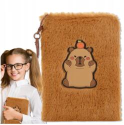 Notesz Tervező Jegyzettömb Kulcstartó Füzet A7 Plüss Napló Kapibarával, Vonalas (Notes Planer Notatnik A7 z brelokiem zeszyt)