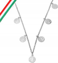 Lovrin 925-ös ezüst nyaklánc antik érmékkel, kövek nélkül, ajándék, ezüst