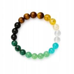  Harmónia Kövek karkötő malachit, aventurin, ónix, gazdagság és jólét