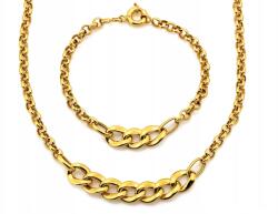 Lovrin Elegáns arany ékszerszett 585-ös finomságú, vastag fonott mintával, ajándékba (Lovrin)