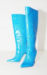  Kék Magassarkú Csizma Öko Bőr Prettylittlething 37-ES (CMY7890)