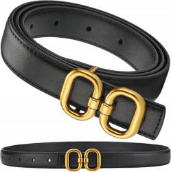 EdiBazzar Női bőr öv, állítható, elegáns, valódi bőr, arany csattal (5905884013830)