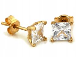 Lovrin Arany fülbevaló 585 elegáns, kis, csillogó cirkónia kővel, stekkeres, 1.13g