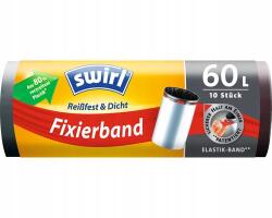 Swirl Szemeteszsákok Swirl 60 literes 10 db fekete szalaggal, Német (4008871215963)