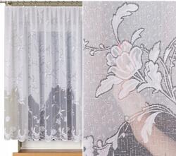 HomeDekorator Jacquard mintás függöny 023418 magasság 150cm, fehér színben (méterenként) (Firana żakardowa wzór 023418 wys. 150cm)