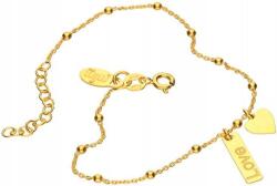 Lovrin Ezüstözött, aranyozott 925-ös ezüst karkötő "love" gravírozással, 1, 90, divatos charmokkal (Lovrin 52472)