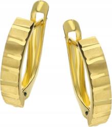 Lovrin Arany fülbevaló 585 elegáns, sima vesszők divatos minta ajándékba 14k (Lovrin 58699)