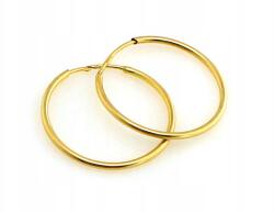 Lovrin 20 mm-es arany karika fülbevaló nőknek, 585-ös 14 karátos aranyból, 0, 51 g, fényes, klasszikus (43794102)