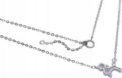 Lovrin Ezüst 925 nyaklánc uszkár kutya medállal, cirkónia kövekkel, 2, 15g, divatos minta (Lovrin 52850)