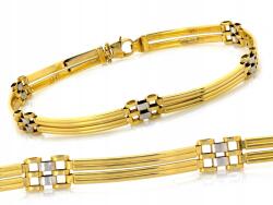 Lovrin Férfi arany 585 merev karkötő elemekkel 8.55g R21 ajándékba Neki (50754453)