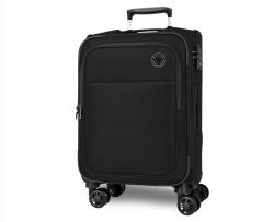 Joumma Bags Movom Atlanta Black, Textil Utazóbőrönd, 56x37x20cm, 34L, (kicsi) (5318621)