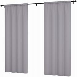 NOW-ART Kész függöny, sima, matt, 145x240, készfüggönyök, sima függönyök nappaliba (Zasłona 240 LEN-C J. Szary)