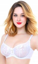 Lanny Mode Merevítő nélküli hímzett melltartó Lanny Mode Carla, fehér 85D