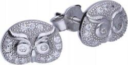 Lovrin Ezüst fülbevaló 925 bagoly cirkóniákkal 1, 47g egyedi design ajándékba (Lovrin 46730)