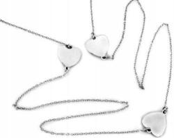 Lovrin Hosszú ezüst nyaklánc 925 3g szívecskékkel, ideális ajándék, divatos