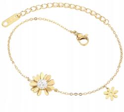  18K Arannyal Bevont Sebészeti Acél Karkötő (BRANSOLETKA ZE STALI CHIRURGICZNEJ 316L 18k)