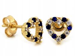 Lovrin Arany fülbevaló 585 szív cirkóniával, finom stekkeres lányoknak 14k (56455480)