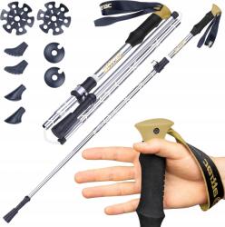  Könnyű, összecsukható, teleszkópos trekking botok, arany színű, díszítéssel (B09JCB1GZM)