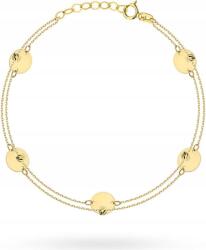 Lovrin Arany karkötő 585 tömör karikákkal és gyémántcsiszolású golyókkal ajándékba 14kt