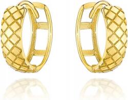 Lovrin Arany fülbevaló 585 finoman díszített kreol karika nagy kör ajándékba 14k