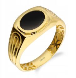 Lovrin Arany férfi pecsétgyűrű 585 ovális fekete ónix díszítéssel, elegáns r30 (60823762)