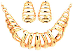  Arany Ékszerszett Spirálok Nyaklánc Ünnepi -30% divatos szett neki (Lovrin)