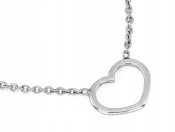 Lovrin 925-ös ezüst nyaklánc szívvel, 1, 53g, 44-es méret, finom mintázat, ajándéknak is kiváló (60230512)