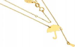 Lovrin Ezüstözött, 925-ös ezüst nyaklánc esernyő medállal, 2, 13g, elegáns, divatos design (Lovrin 53379)