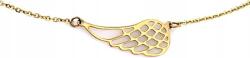 Lovrin Arany nyaklánc 585-ös finomságú, celebritás stílusú, szárny motívumos, áttört szárnyacska medállal, 14 karátos (Lovrin 23397)