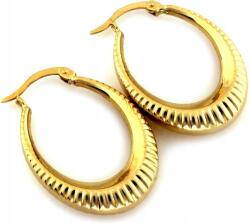  Arany női fülbevaló 585 ovális szélesített díszített ajándékba 14k divatos (Lovrin)