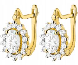 ZŁOCISTO Arany Fülbevaló Laboratóriumi Gyémántokkal, Akasztós Zár, 585 Arany, Ajándék (DLA DZIEWCZYNY NARZECZONEJ) - allegro - 374 330 Ft