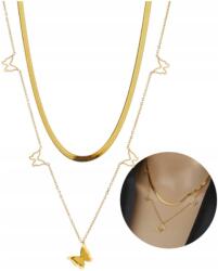 EdiBazzar Arany Női Nyaklánc, 316L Sebészeti Acél, 18K Arannyal Futatott, Boho Celeb (ZŁOTY Elegancki Naszyjnik Kolia Celebrytka)