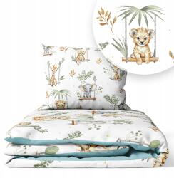 Ankras Ágyneműhuzat 135x100 Gyerek 2EL 100x135 Kiságyhoz (ZWIERZ. NA HUŚT. P-2 135/100 40/60 ZIEL/CELA)