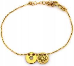 Lovrin 925-ös sterling ezüstből készült, aranyozott karkötő két divatos "celebritás" elemmel, r21 modell