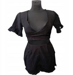 Asos Rövidnadrágos Kombiné Rövid Ujjú Könnyű Kényelmes Fekete 36 (UB000565)