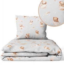 Ankras Ágyneműhuzat 135x100 Gyerek 2EL 100x135 Kiságyhoz (P-2 135/100 40/60 MISIE W KOCYKACH SZARE)