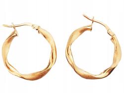 Lovrin Arany fülbevaló 585 csavart karika díszített körökkel szaténozással 14kt (62186686)