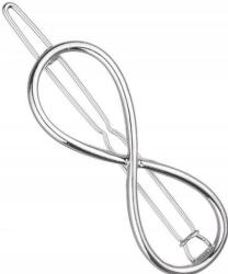  Fém hajcsat végtelen jel hajtű nyolcas elegáns ezüst (5905884072431)