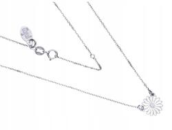 Lovrin 925-ös ezüst női nyaklánc áttört virágos medállal, ajándék ötlet (Lovrin 64601)