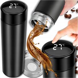 Lewer LED-es Termosz Bögre 500ml Kávéhoz Teához Érintőképernyős Autós Pro (MUG-002-123)