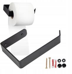  Wc papír tartó fali akasztó fekete fém loft ipari stílusú (Uchwyt na papier toaletowy czarny metalowy)
